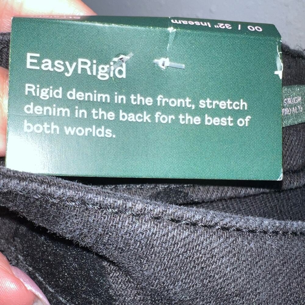 Wild Fable Black Floral Jeans High Rise Straight Leg Size 00 32” Inseam NWT - Picture 7 of 8